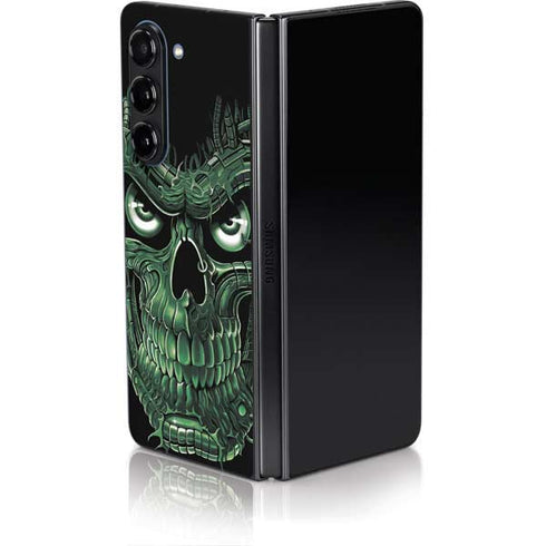 Liquid Blue Terminator Dragon Galaxy Z Fold5 5G Skin